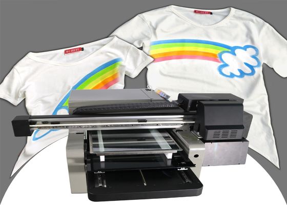 USB3.0 Cmykw Multicolor Uv Flatbed Printing Machine T Shirt Garment Digital Fiber Cloth using